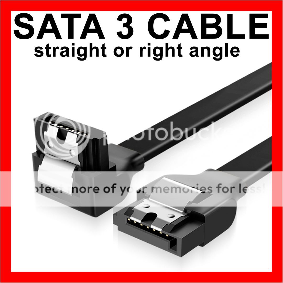 39cm SATA 3 III 3.0 Data Cable 6Gbps for HDD SSD with Angle Lead Clip